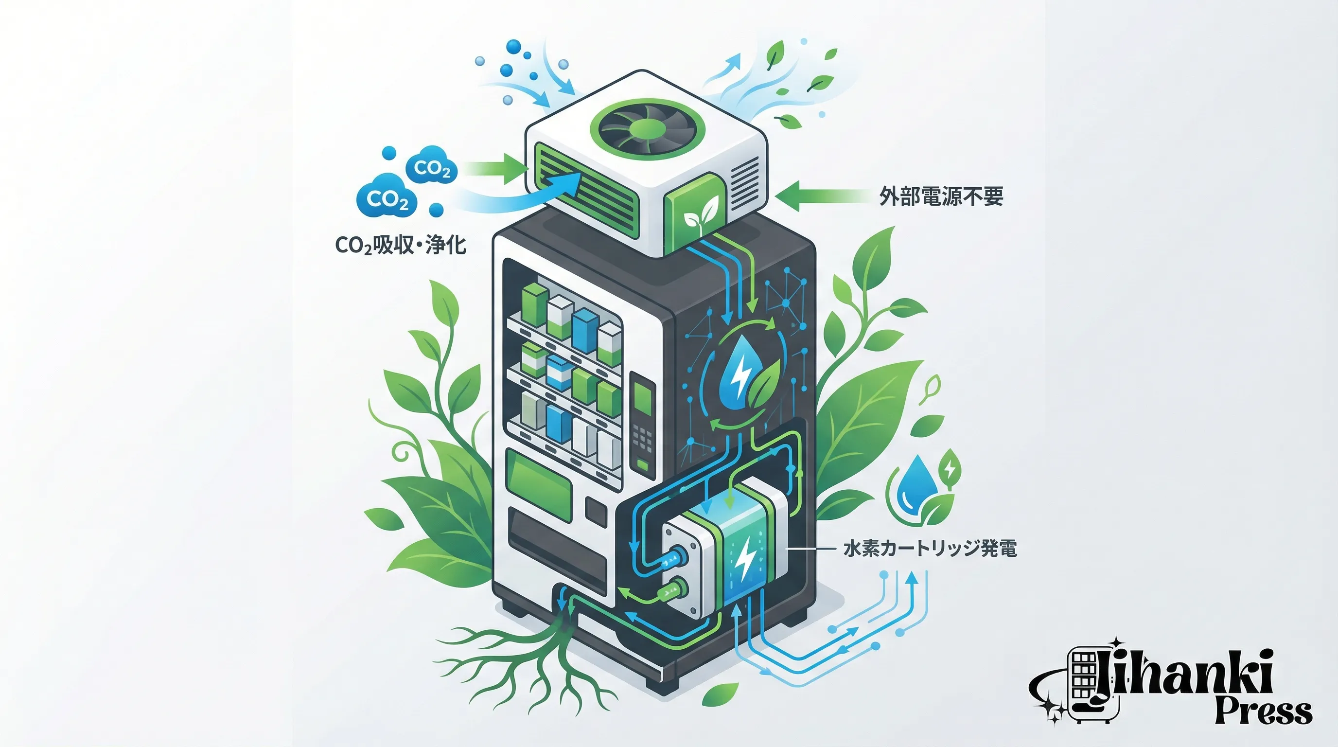 環境配慮型自販機の技術